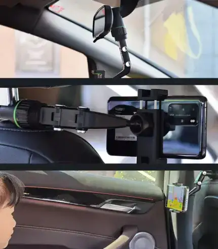 Flexible Rearview Mirror Smartphone Holder