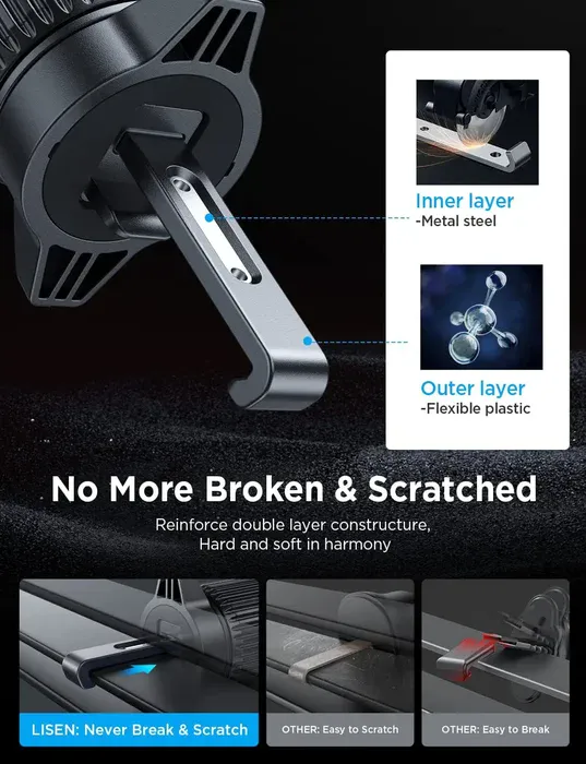 Car phone holder in use